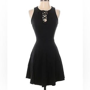 A Line Dress with lace up cut out